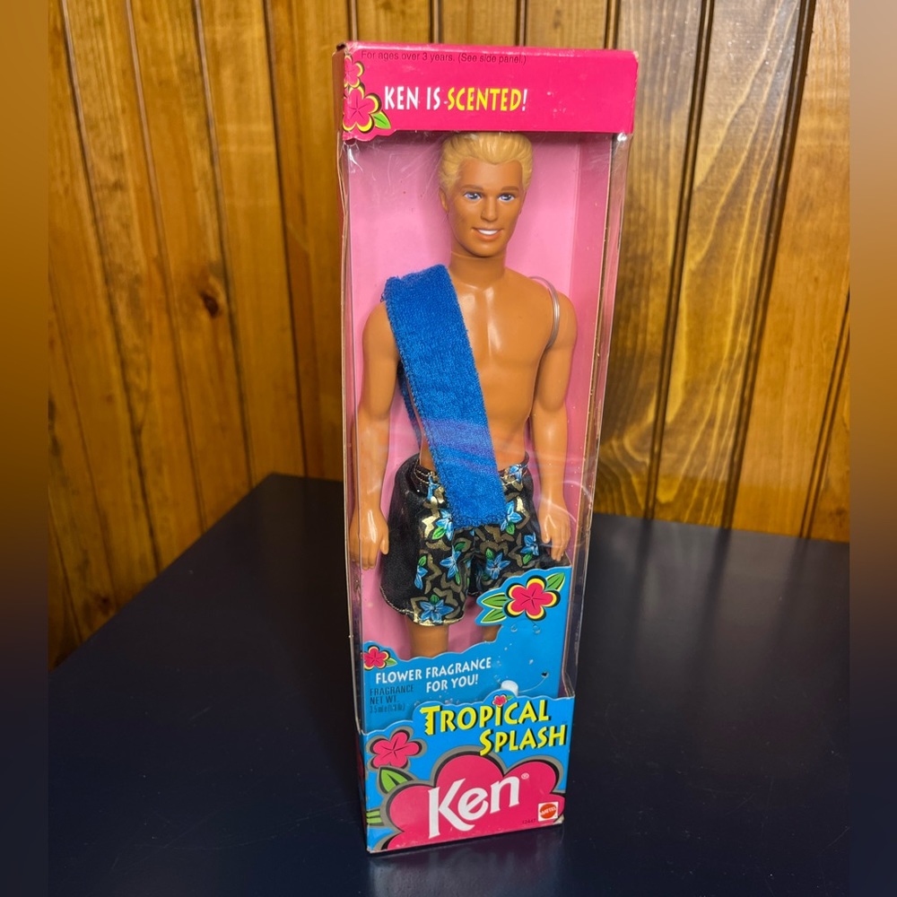 Tropical Splash Ken Barbie Doll 1994 Mattel #12447 Vintage Ken is Scented!